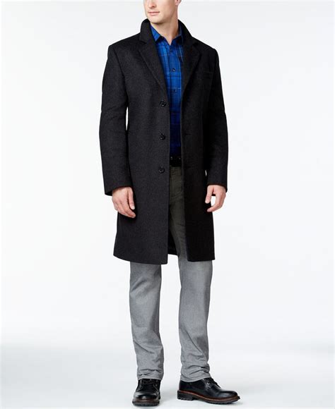 michael kors men's madison wool blend modern fit overcoat|Michael Kors wool blend.